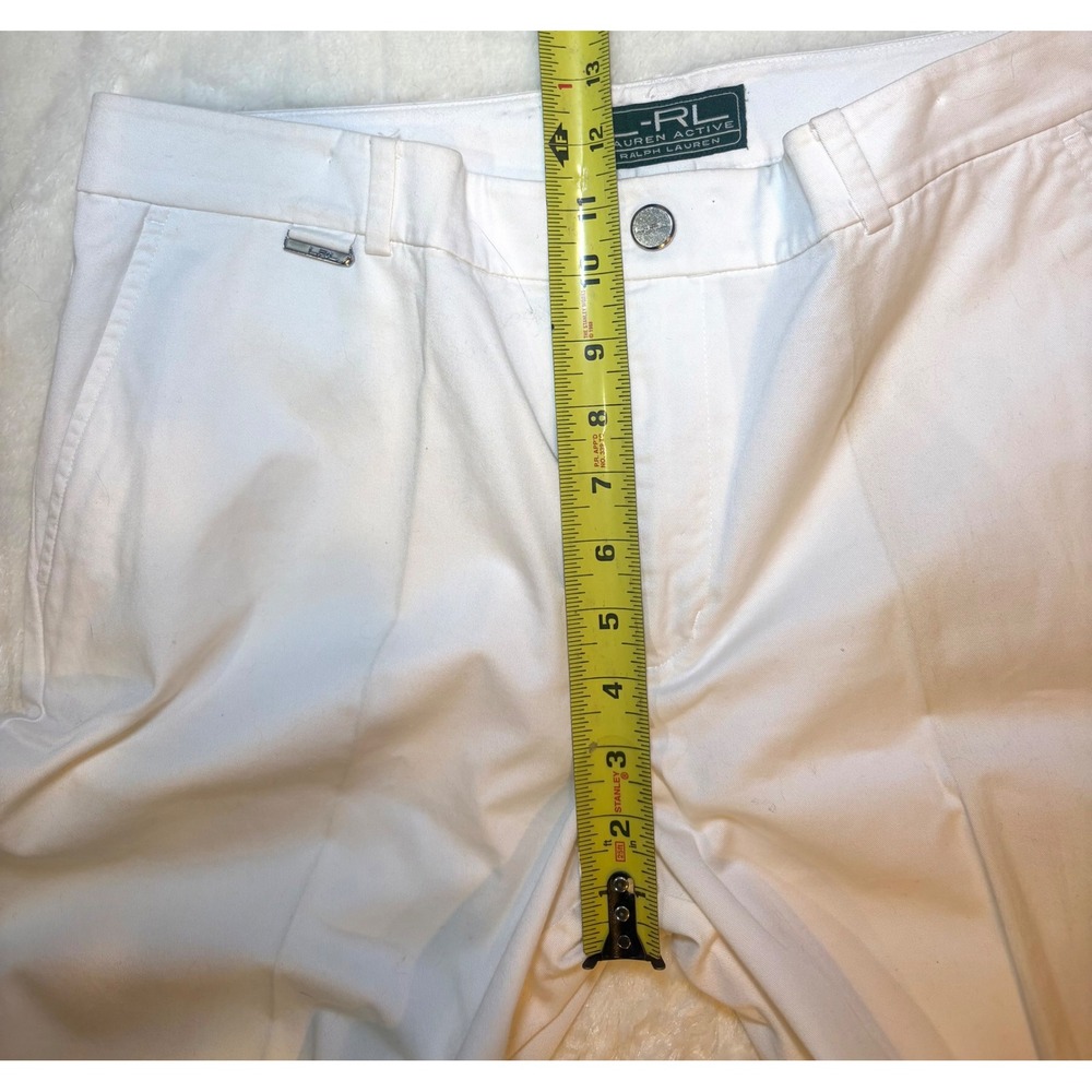 Lauren Ralph Lauren Active White Bermuda Shorts Womens 12 Stretch Chino Golf - Picture 7 of 12